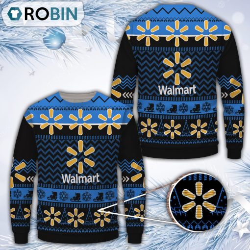 Walmart Merry Christmas All Over Print Ugly Sweater Uniform