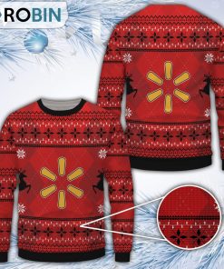 Walmart Red And Black Merry Christmas All Over Print Ugly Sweater