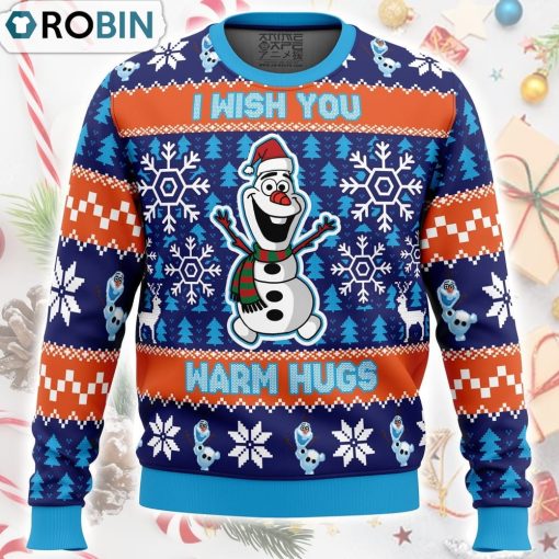 Warm Hugs Frozen Ugly Christmas Sweater