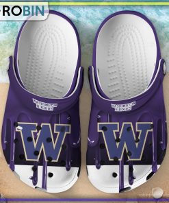 Washington Huskies 3D Melting Paint Printed Crocs Shoes