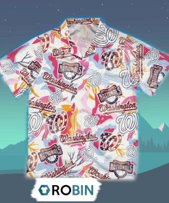 Washington Nationals Hawaiian Shirt, 3D Printed Aloha Shirt Washington Nationals Hawaiian Shirt, 3D Printed Aloha Shirt