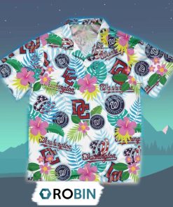 Washington Nationals Tropical Hawaiian Shirt, 3D Printed Aloha Shirt Washington Nationals Tropical Hawaiian Shirt, 3D Printed Aloha Shirt