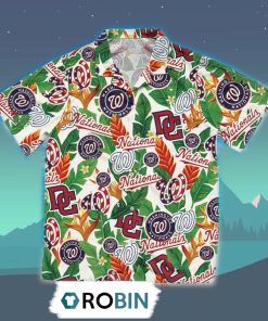 Washington Nationals Tropical Leaf Hawaiian Shirt, 3D Printed Aloha Shirt Washington Nationals Tropical Leaf Hawaiian Shirt, 3D Printed Aloha Shirt