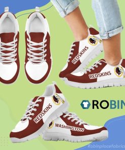 Washington Redskins Top Logo Breathable Running Sneaker Washington Redskins Top Logo Breathable Running Sneaker