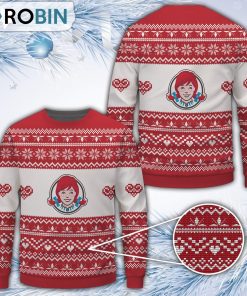 Wendy’s Merry Christmas All Over Print Ugly Sweater
