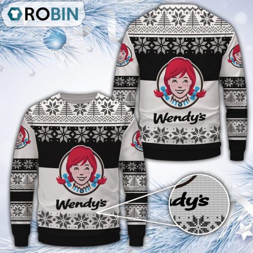 Wendy’s Merry Christmas All Over Print Ugly Sweater Uniform