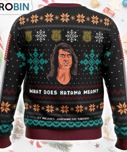 What does Katana mean Samurai Cop Ugly Christmas Sweater