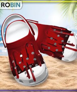 Wisconsin Badgers 3D Melting Paint Printed Crocs Shoes