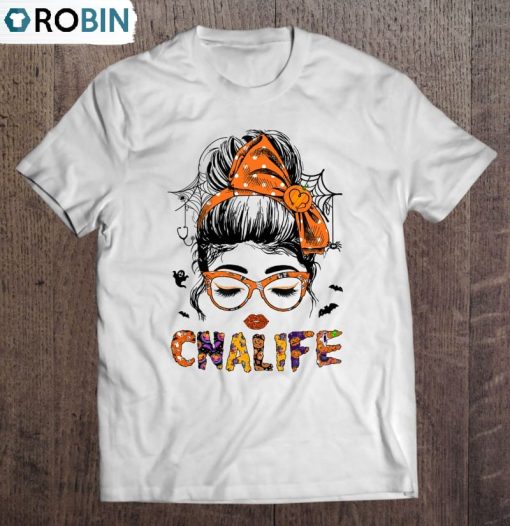 Witchy Certified Nursing Assistant Halloween Messy Bun Nurse Unisex Shirt
