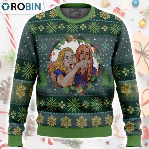 Woman Yelling at Cat Parody Ugly Christmas Sweater