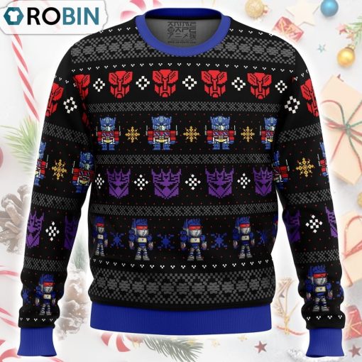 Xmas in Disguise Transformers Ugly Christmas Sweater