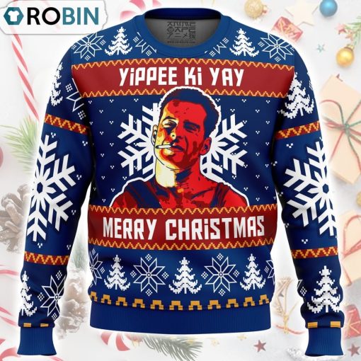 Yippee Ki Yay Die Hard Ugly Christmas Sweater