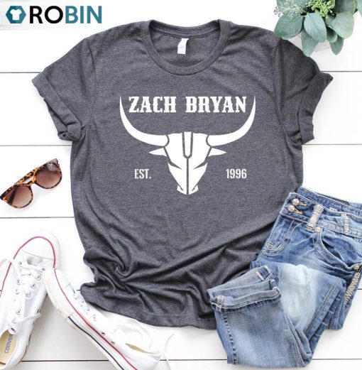 Zach Bryan Est 1996 Shirt, Zach Bryan Bullhead Tee Tops Unisex Hoodie