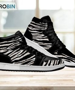 Zebra Skin Jordan 1 High Sneakers Custom