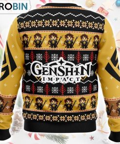 Zhongli Genshin Impact Ugly Christmas Sweater