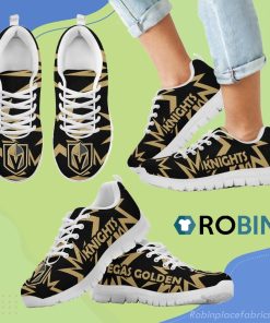 Zig Zag Circle Dizzy Excellent Nice Logo Vegas Golden Knights Breathable Running Sneaker Zig Zag Circle Dizzy Excellent Nice Logo Vegas Golden Knights Breathable Running Sneaker