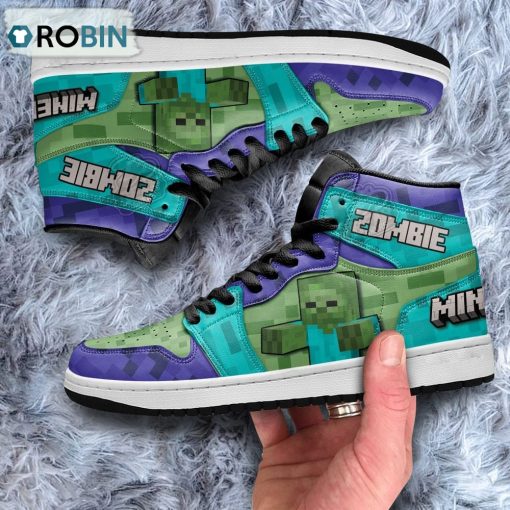 Zombie Minecraft Shoes Custom For Fans