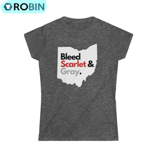 5 Ohio State Buckeys Bleed Scarlet And Gray Long Sleeve Unisex Hoodie
