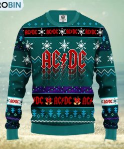 Acdc Blue Green Thanksgiving Women Mens Ugly Christmas Sweater Acdc Blue Green Thanksgiving Women Mens Ugly Christmas Sweater