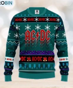 Acdc Ugly Christmas Sweater Blue Green Amazing Gift Men And Women Christmas Gift