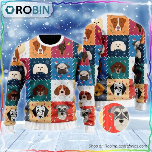 Adorable Dogs And Puppies Christmas Ugly Sweater