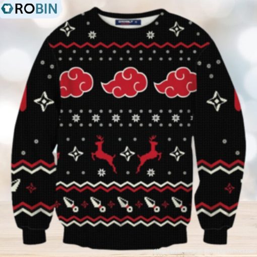 Akatsuki Christmas Unisex Wool Sweater Ugly Christmas Sweater 3D