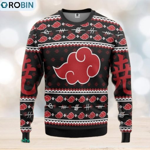 Akatsuki Ugly Christmas Anime Custom Ugly Sweater 3D Gift For Men And Women