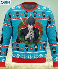 Aki Chainsaw Man Ugly Christmas Sweater Aki Chainsaw Man Ugly Christmas Sweater