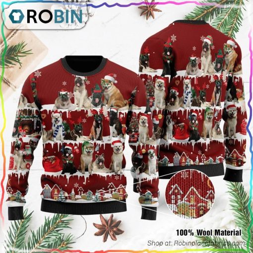 Akita Ugly Christmas Sweater