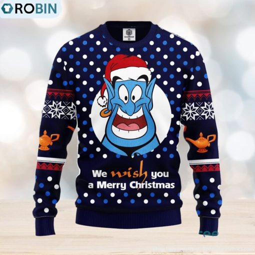 Aladdin And The Magic Lamp Thanksgiving Women Mens Ugly Christmas Sweater
