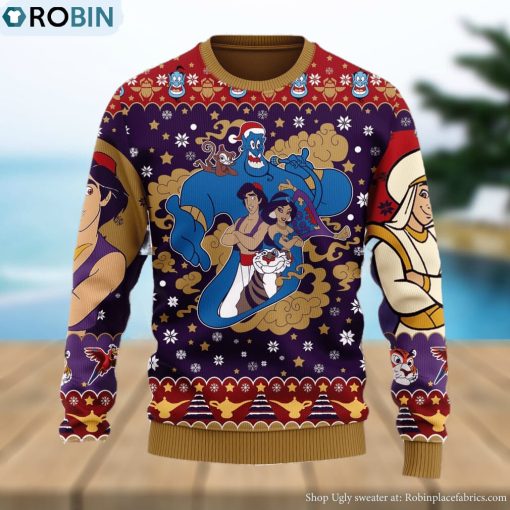 Aladin Anime Xmas Ugly Christmas Sweater Gift For Men Women