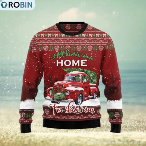 All Hearts Come Home Ugly Christmas Sweater Cute Christmas Gift For Family