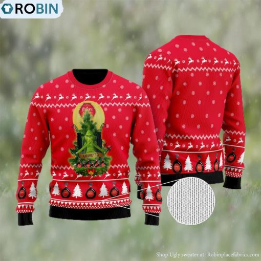 Amaretto Grinch Snow Ugly Christmas Sweater