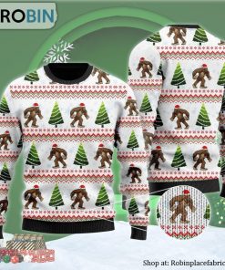Amazing Bigfoot Christmas Tree Ugly Christmas Sweater