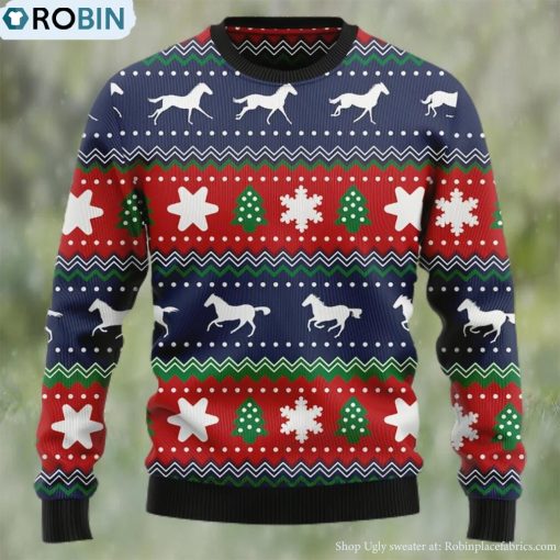 Amazing Horses Ugly Christmas Sweater