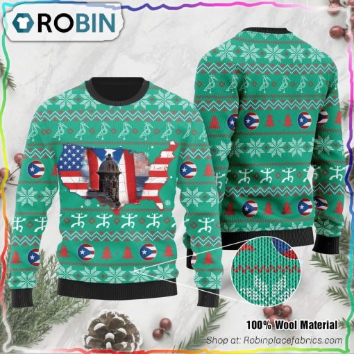 American Puerto Rico Ugly Christmas Sweater
