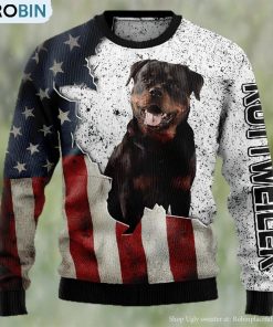 American Rottweiler Christmas Ugly Christmas Sweater