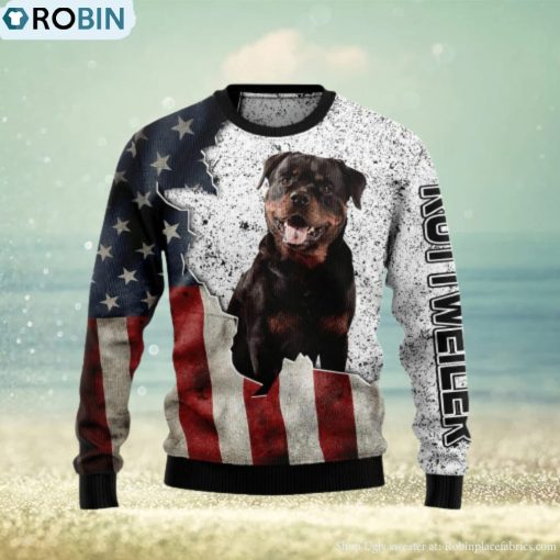 American Rottweiler Christmas Ugly Christmas Sweater 3D Gift Christmas Funny