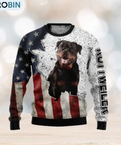 American Rottweiler Christmas Ugly Christmas Sweater 3D Gift Christmas Funny