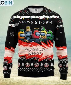 Among Us Imposter Meeting Ugly Christmas Sweater For Men Women Among Us Imposter Meeting Ugly Christmas Sweater For Men Women