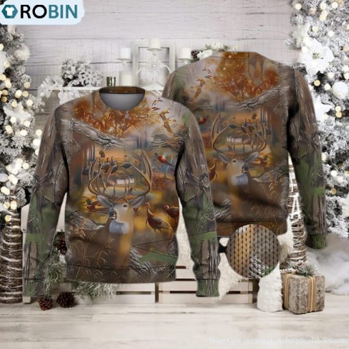 Animal Hunting Ugly Christmas Sweater