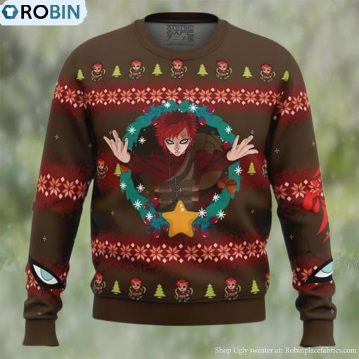 Anime Sweater Gaara Naruto Ugly Christmas Sweater