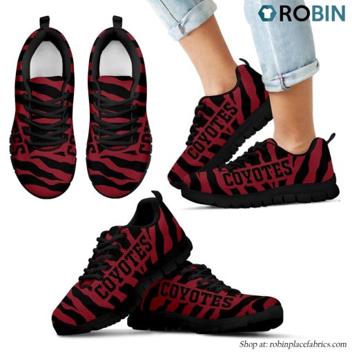 Arizona Coyotes Tiger Skin Stripes Pattern Printed Breathable Running Shoes