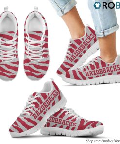 Arkansas Razorbacks Tiger Skin Stripes Pattern Printed Breathable Running Shoes Arkansas Razorbacks Tiger Skin Stripes Pattern Printed Breathable Running Shoes