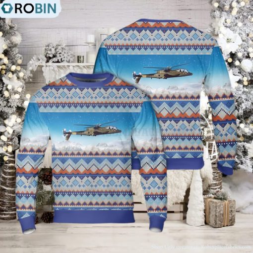 Army Lockheed AH 56 Cheyenne Ugly Christmas Sweater