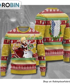 Attack On Titan Historia Reiss Anime 3D Printed Ugly Christmas Sweater