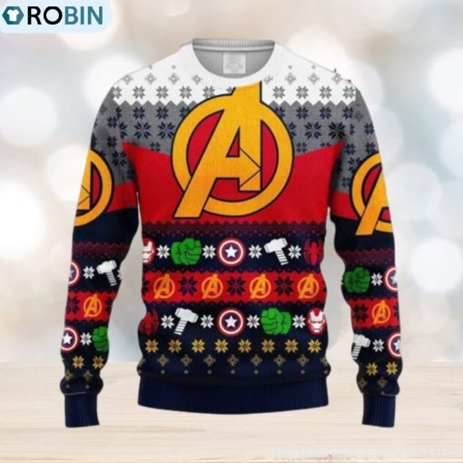 Avengers Team Ugly Christmas Sweater