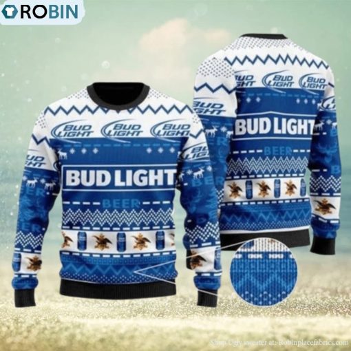 B U D Light Beer 3d All Over Printed Ugly Christmas Sweater