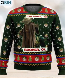 Baby Yoda Boomer Star Wars Ugly Christmas Sweater