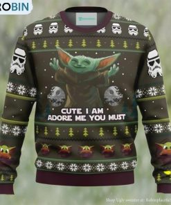 Baby Yoda Cute Mandalorion Star Wars Ugly Christmas Sweater